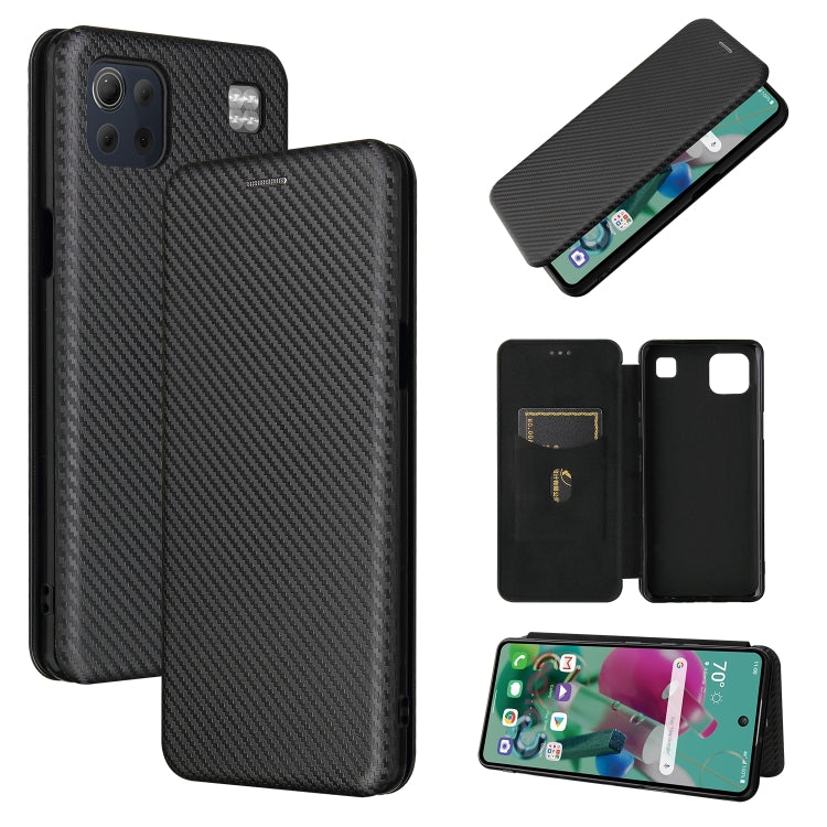 Carbon Fiber Texture Magnetic Horizontal Flip TPU + PC + PU Leather Case with Card Slot, For DOOGEE N30, For Fujitsu Arrows NX9 F-52A, For Oukitel WP5 / WP5 Pro, For Motorola Moto G9 Power, For LG K92 5G