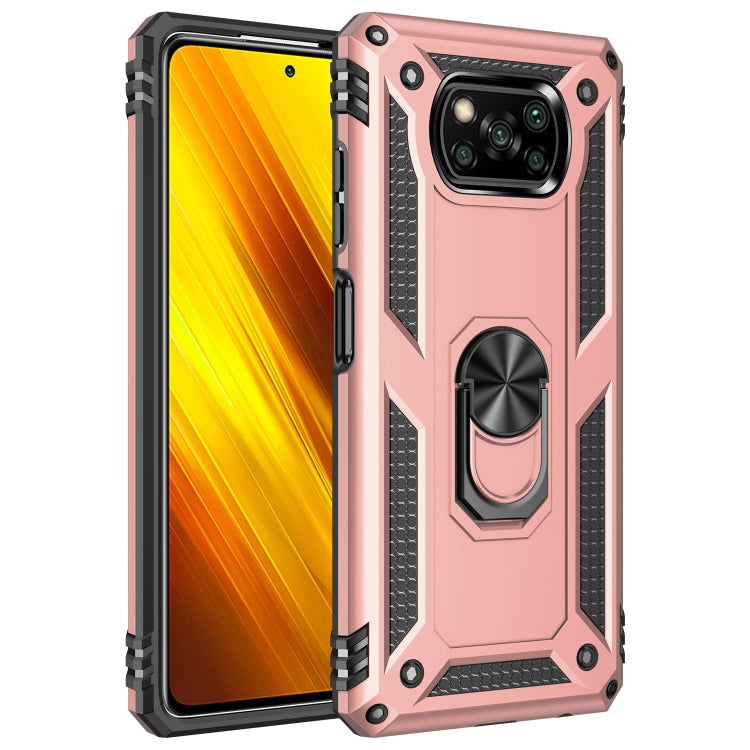 Shockproof TPU + PC Protective Case with 360 Degree Rotating Holder, For Xiaomi Poco X3 NFC