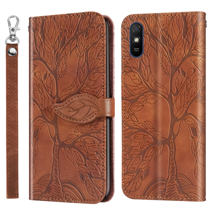 Life of Tree Embossing Pattern Horizontal Flip Leather Case with Holder & Card Slot & Wallet & Photo Frame & Lanyard, For Xiaomi Poco M2, For Xiaomi Poco M2 Pro, For Xiaomi Redmi 9, For Xiaomi Redmi 9A