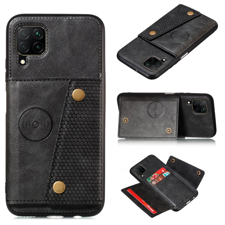 Double Buckle PU + TPU Shockproof Magnetic Protective Case with Card Slot & Holder, For Samsung Galaxy A42 5G