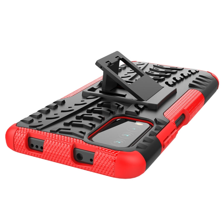 Tire Texture Shockproof TPU+PC Protective Case with Holder, For Samsung Galaxy S21 5G, For Samsung Galaxy S21+ 5G, For Samsung Galaxy S21 Ultra 5G, For Xiaomi Poco M3 /Redmi Note 9 4G