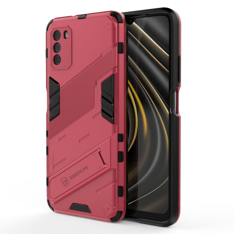 Punk Armor 2 in 1 PC + TPU Shockproof Case with Invisible Holder, For Xiaomi Redmi Note 9 Pro Max, For Xiaomi Poco M3
