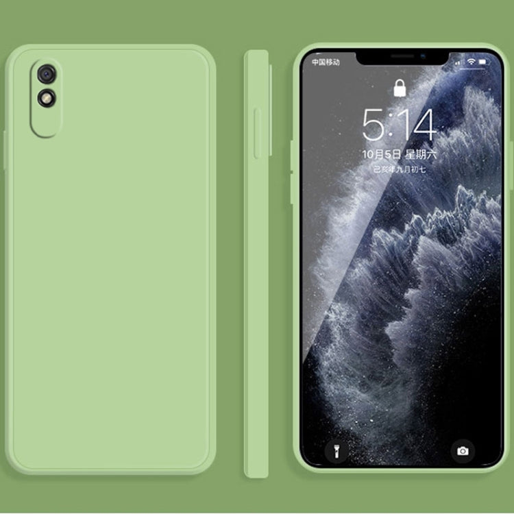 Solid Color Imitation Liquid Silicone Straight Edge Dropproof Full Coverage Protective Case, For Xiaomi Redmi 9, For Xiaomi Redmi 9A