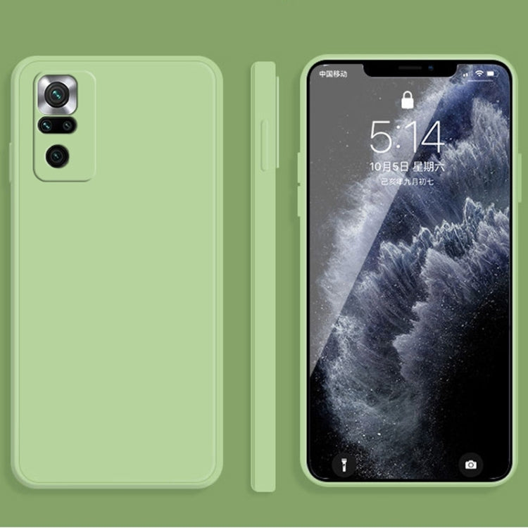 Solid Color Imitation Liquid Silicone Straight Edge Dropproof Full Coverage Protective Case, For Xiaomi Redmi Note 10, For Xiaomi Redmi Note 10 Pro
