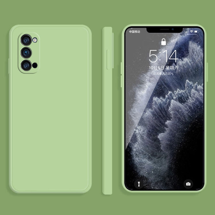 Solid Color Imitation Liquid Silicone Straight Edge Dropproof Full Coverage Protective Case, For OPPO Reno3 Pro, For OPPO Reno4 Pro