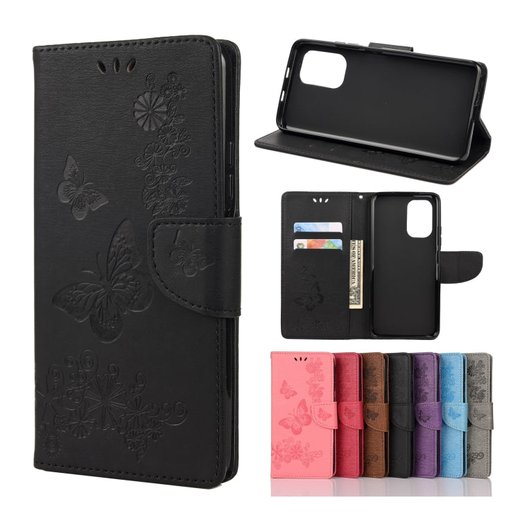 Butterflies Embossing Horizontal Flip Leather Case with Holder & Card Slots & Wallet, For Motorola Moto G30, For Nokia 5.4, For Xiaomi Redmi Note 10 Pro
