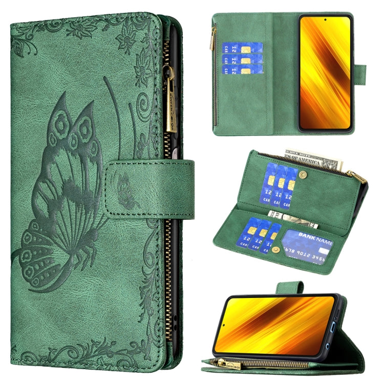 Flying Butterfly Embossing Pattern Zipper Horizontal Flip Leather Case with Holder & Card Slots & Wallet, For Xiaomi Redmi Note 10 4G, For Xiaomi Mi 10T Lite 5G, For Xiaomi Mi 10T Pro 5G, For Xiaomi Mi 11i/Poco F3/Redmi K40, For Xiaomi Poco X3