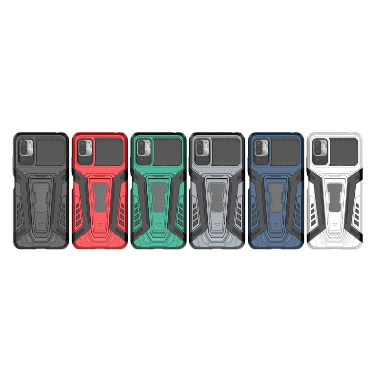 War Chariot Series Armor All-inclusive Shockproof PC + TPU Protective Case with Invisible Holder, For Xiaomi Redmi Note 10 5G