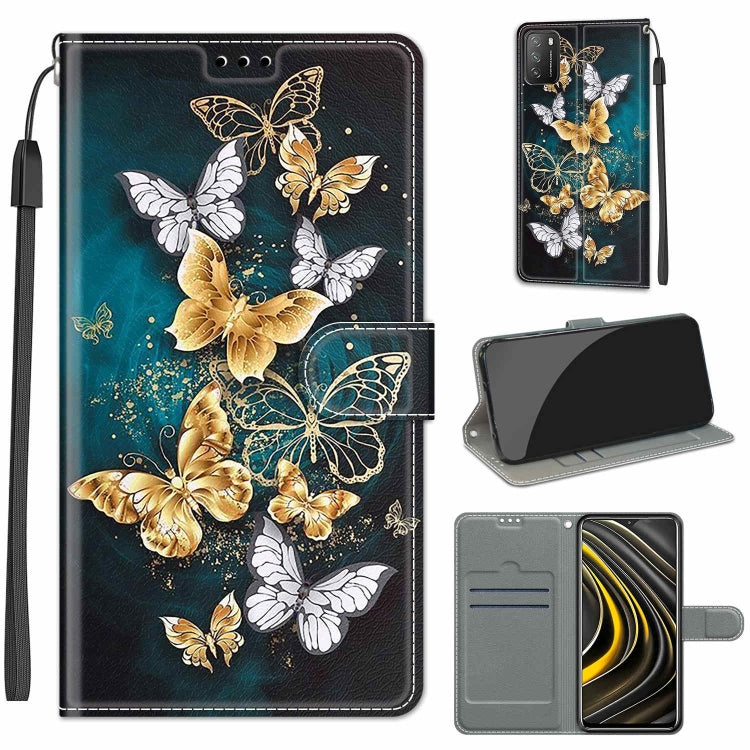 Voltage Coloured Drawing Magnetic Clasp Horizontal Flip PU Leather Case with Holder & Card Slots, For Xiaomi Poco M3