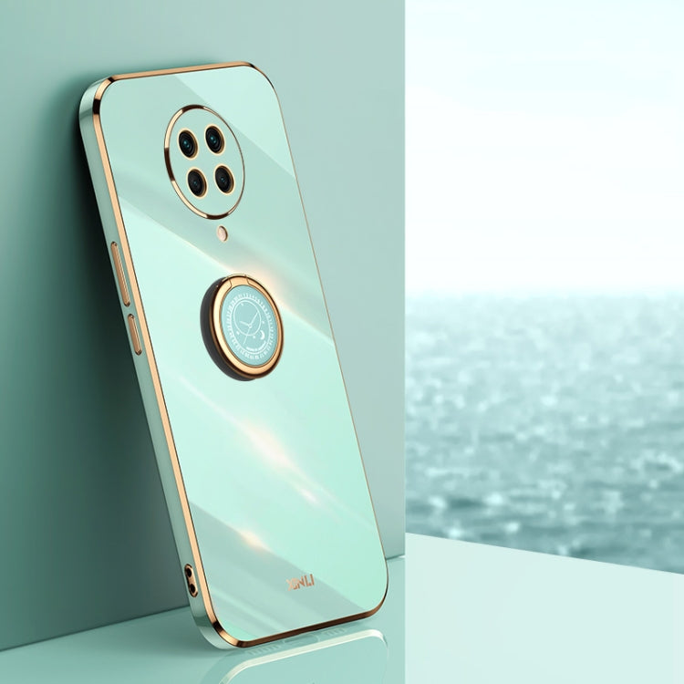 XINLI Straight Edge 6D Electroplate TPU Phone Case with Ring Holder, For Xiaomi Mi 11 Ultra, For Xiaomi Mi 11 Lite, For Xiaomi Redmi K30 Pro