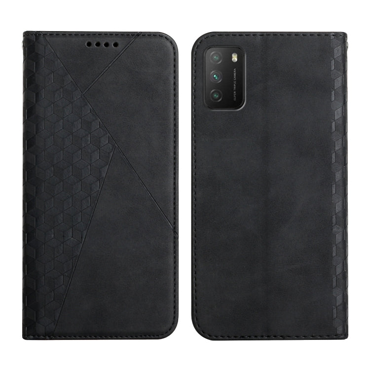 Diamond Pattern Splicing Skin Feel Magnetic Horizontal Flip Leather Case with Card Slots & Holder & Wallet, For Xiaomi Mi 11 Lite, For Xiaomi Mi 11 Pro, For Xiaomi Mi 11, For Xiaomi Poco M3 / Redmi 9T