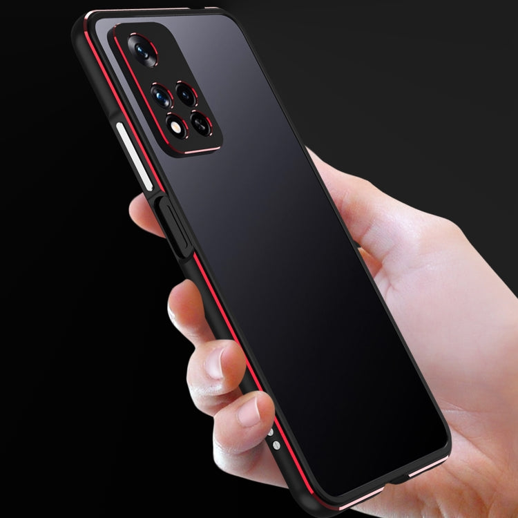 Aurora Series Lens Protector + Metal Frame Phone Case, For Xiaomi Redmi Note 11 Pro/11 Pro+