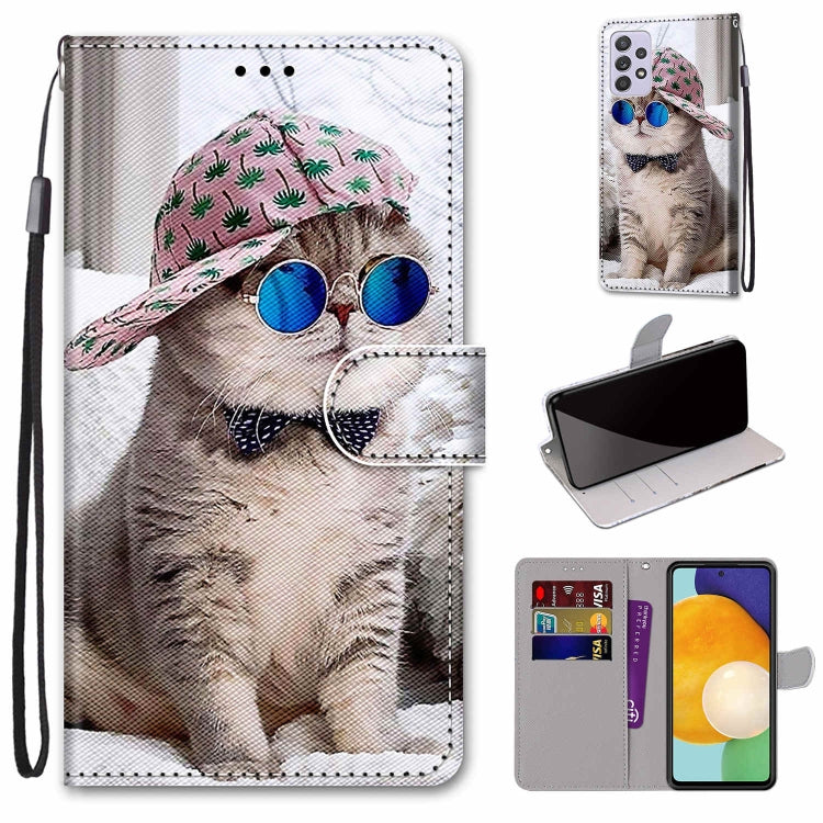 Coloured Drawing Cross Texture Horizontal Flip PU Phone Leather Case with Holder & Card Slots & Wallet & Lanyard(Colorful Layer, For Samsung Galaxy A33 5G