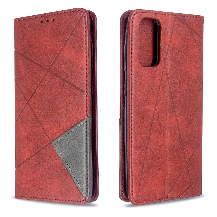 Rhombus Texture Horizontal Flip Magnetic Leather Case with Holder & Card Slots, For Galaxy S20, For Galaxy A71, For Galaxy S20+, For Galaxy S20 Ultra, For Xiaomi CC9 Pro