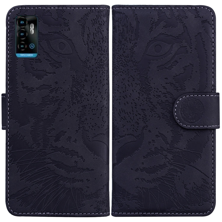 Tiger Embossing Pattern Horizontal Flip Leather Phone Case, For Samsung Galaxy A23, For ZTE Blade A52, For ZTE Blade A72 / V40 Vita