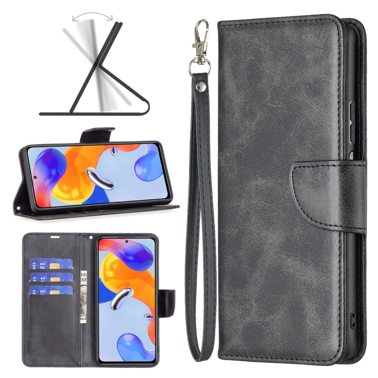 Lambskin Texture Pure Color Horizontal Flip Leather Phone Case, For Xiaomi Redmi Note 11 Pro International Version