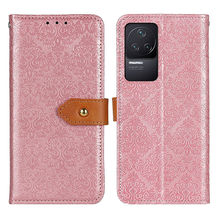 European Floral Embossed Leather Phone Case, For Xiaomi Redmi 10C/Redmi 10 India/Redmi 10 Power/Poco C40, For Xiaomi Redmi K40S/Redmi K40S Pro 5G/Xiaomi Poco F4 5G, For Xiaomi Redmi K50 / K50 Pro