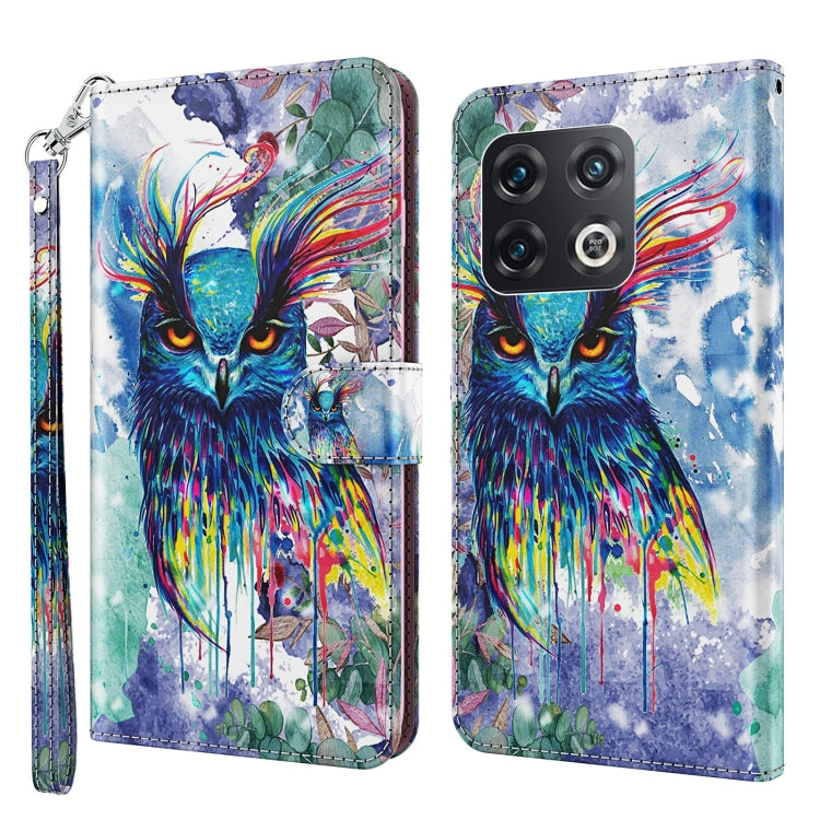 3D Painting Pattern TPU + PU Leather Phone Case, For OnePlus Nord CE 2 5G, For OnePlus 10 Pro