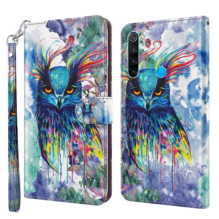 3D Painting Pattern TPU + PU Leather Phone Case, For Xiaomi Redmi Note 11 Pro / 11 Pro+, For Xiaomi Redmi Note 8 2021
