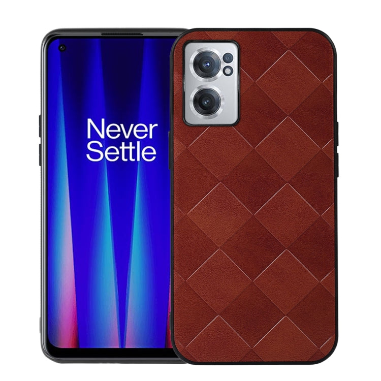 Weave Plaid PU Phone Case, For OnePlus 10 Pro 5G, For OnePlus Nord CE 2 5G