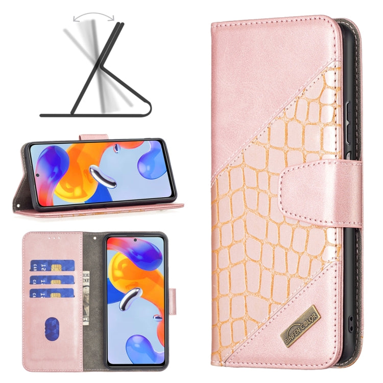 Matching Color Crocodile Texture Leather Case, For Xiaomi Redmi Note 11 Pro International