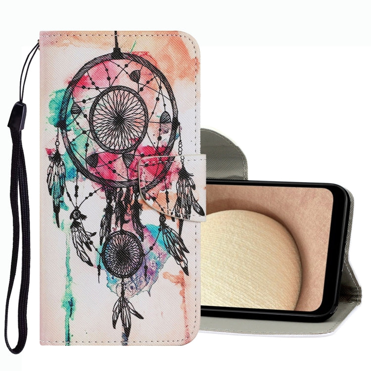 Coloured Drawing Pattern Leather Phone Case, For Samsung Galaxy A02s US Version