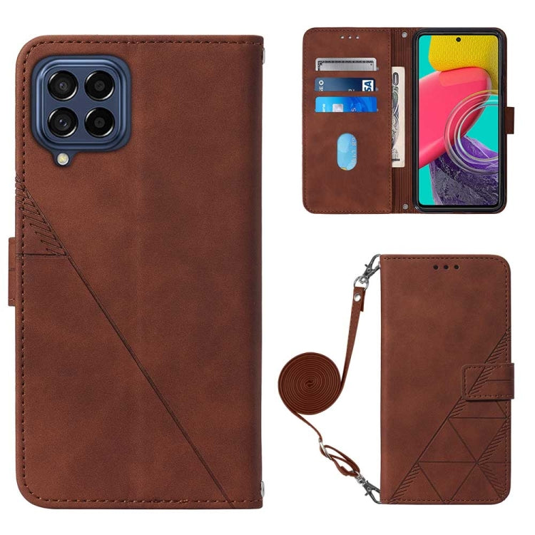 Crossbody 3D Embossed Flip Leather Phone Case, For Sony Xperia 10 IV, For Sony Xperia ACE III, For Xiaomi Redmi 10A, For Samsung Galaxy M33 5G Global