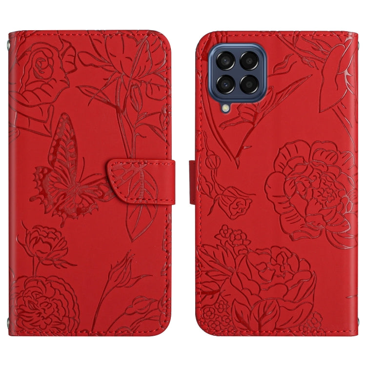 Skin Feel Butterfly Peony Embossed Leather Phone Case, For OPPO Find X5 Lite, For OPPO Realme 9 Pro+/Realme 9 4G, For Samsung Galaxy Xcover6 Pro, For Samsung Galaxy M33