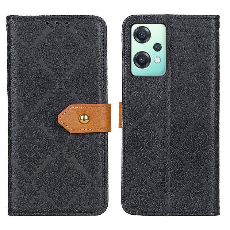 European Floral Embossed Flip Leather Phone Case, For Motorola Moto E32 4G, For OnePlus CE 2 Lite 5G