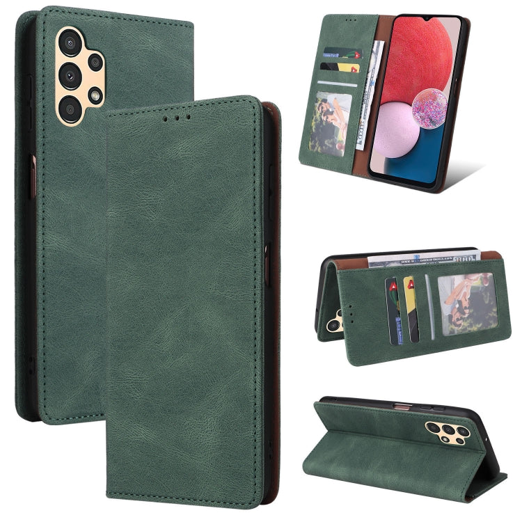 Simple Suction Closure Leather Phone Case, For Samsung Galaxy A13 4G
