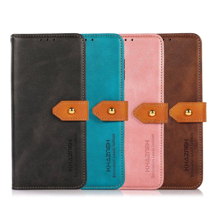 KHAZNEH Dual-color Cowhide Texture Flip Leather Phone Case, For OnePlus Nord 2T 5G