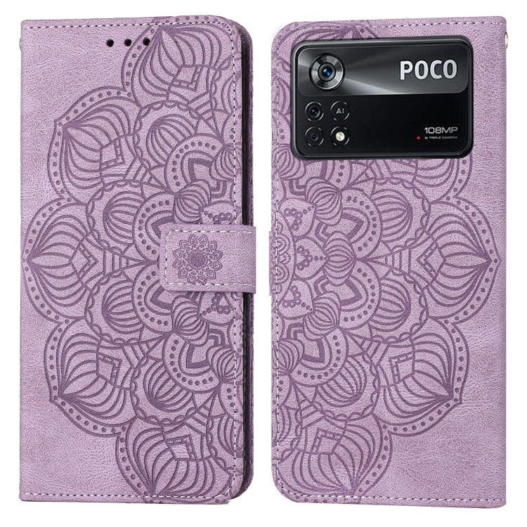 Mandala Embossed Flip Leather Phone Case, For Xiaomi Poco X3 NFC, For Xiaomi Poco X4 Pro 5G