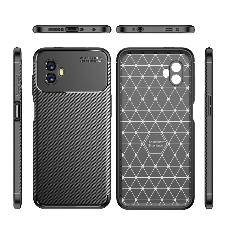 Precise Hole Carbon Fiber Texture Shockproof TPU Phone Case, For Xiaomi Poco M4 5G, For Samsung Galaxy Xcover6 Pro