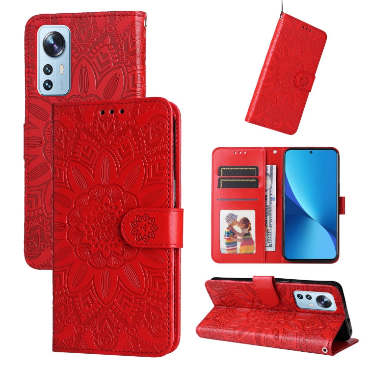 Embossed Sunflower Leather Phone Case, For Xiaomi Poco M4 Pro 4G, For Xiaomi Poco X4 Pro 5G, For Xiaomi 11T / 11T Pro, For Xiaomi 12 Lite