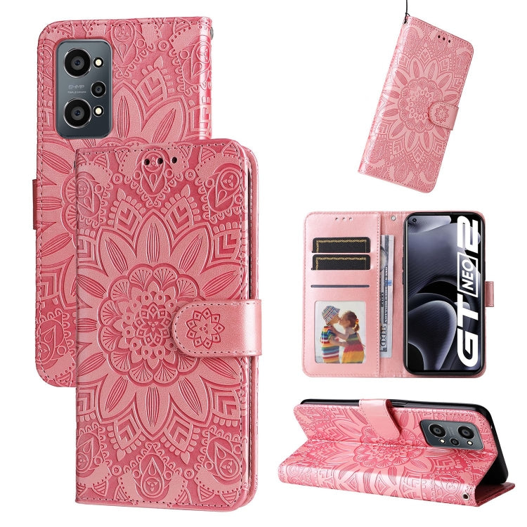 Embossed Sunflower Leather Phone Case, For OPPO Realme C21 / C21Y, For OPPO Realme C31, For OPPO Realme C35 4G / Narzo 50A Prime, For OPPO Realme GT Neo2