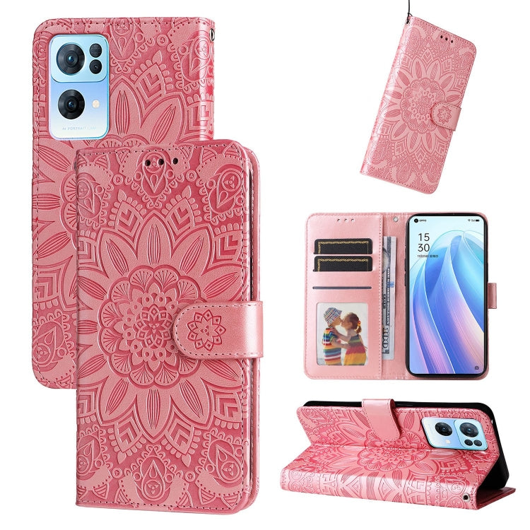 Embossed Sunflower Leather Phone Case, For OPPO Realme GT Neo3, For OPPO Realme 9i / A36 4G / A76 4G, For OPPO Reno7 4G / F21 Pro, For OPPO Reno7 Pro 5G