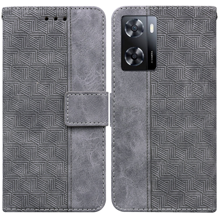 Geometric Embossed Leather Phone Case, For Tecno Spark 6 GO, For Motorola Moto G62 5G, For Tecno Pop 6 No Fingerprints, For OPPO A57 2022 4G