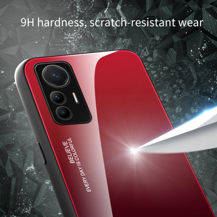 Gradient Color Glass Case, For Xiaomi 12 Lite