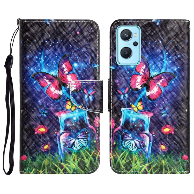 Colored Drawing Leather Phone Case, For Realme 9i / OPPO A96 4G