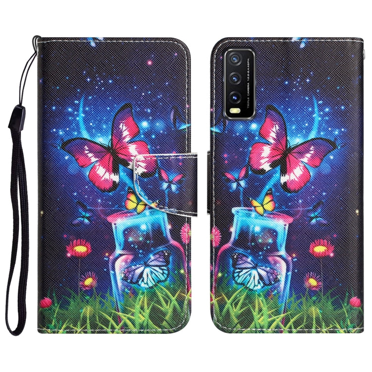 Colored Drawing Leather Phone Case, For vivo Y20 / Y12s