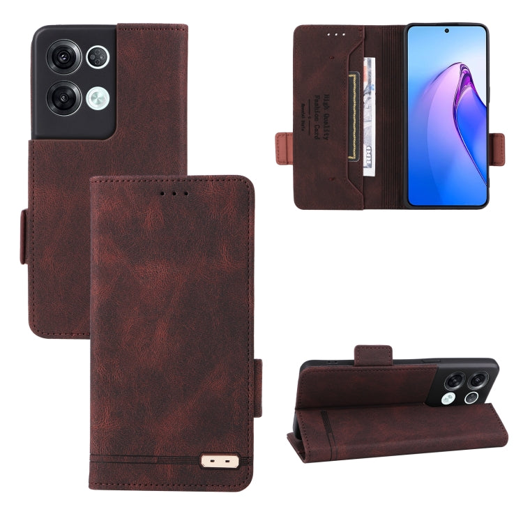 Magnetic Clasp Flip Leather Phone Case, For Sharp Aquos Sense7 Plus, For OPPO Reno8 5G, For OPPO Reno8 Pro 5G