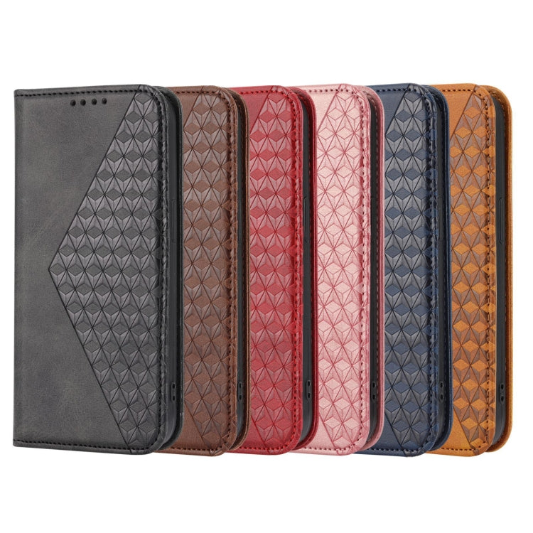 Cubic Grid Calf Texture Magnetic Closure Leather Phone Case, For OPPO A57 2022, For Sony Xperia 1 IV, For Sony Xperia 10 IV, For Google Pixel 6