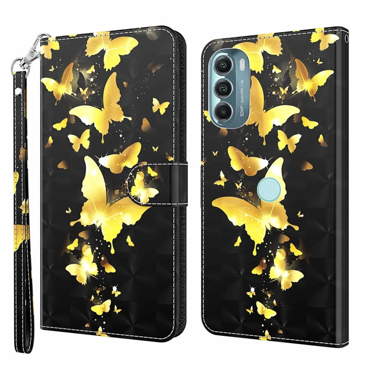 3D Painting Pattern TPU + PU Phone Case, For Motorola Moto G Power 2022, For Motorola Moto G Stylus 5G 2022