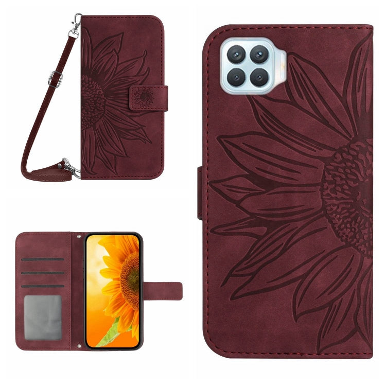 Skin Feel Sun Flower Pattern Flip Leather Phone Case with Lanyard, For OPPO A73 4G, For OPPO A74 4G