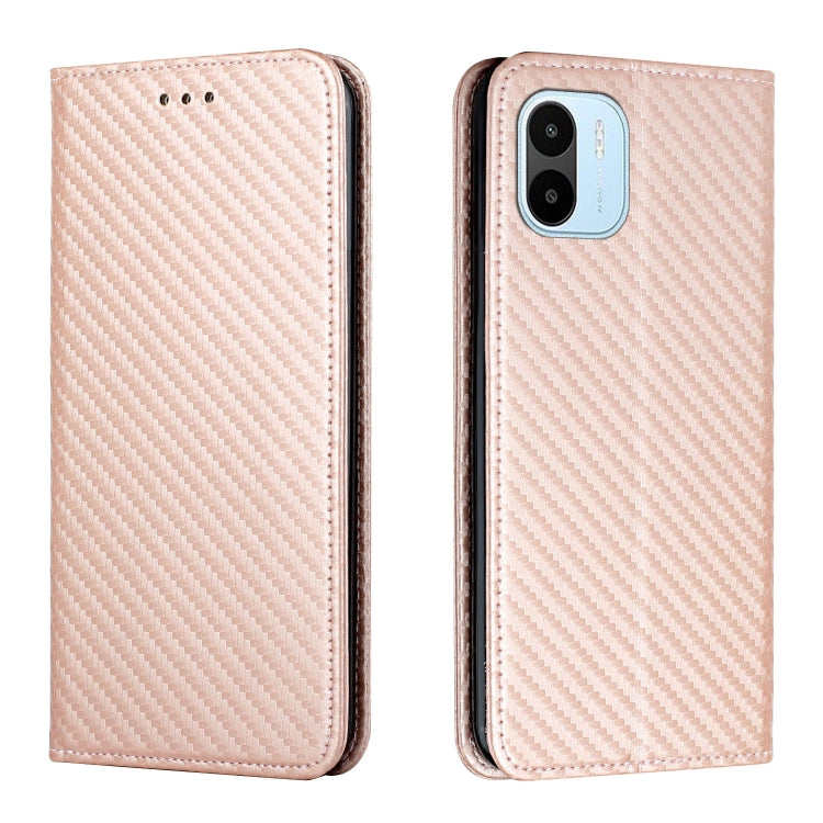 Carbon Fiber Texture Magnetic Flip Leather Phone Case, For Samsung Galaxy S23 Ultra 5G, For vivo Y16, For vivo Y22s, For Xiaomi Redmi A1