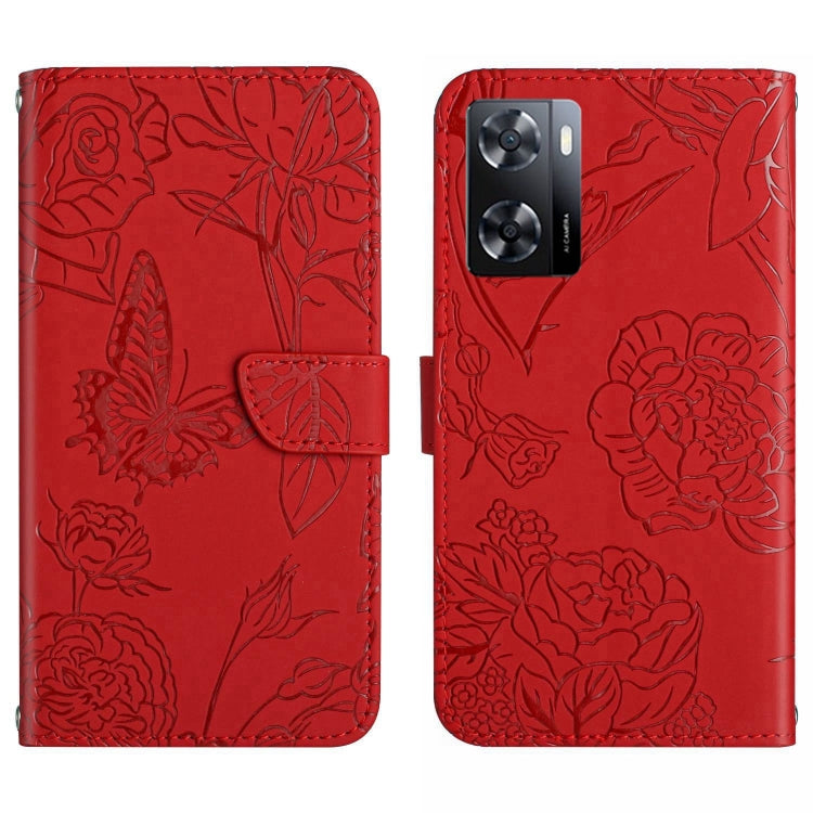 HT03 Skin Feel Butterfly Embossed Flip Leather Phone Case, For Samsung Galaxy A04E, For Samsung Galaxy A14 5G, For OnePlus Nord N300