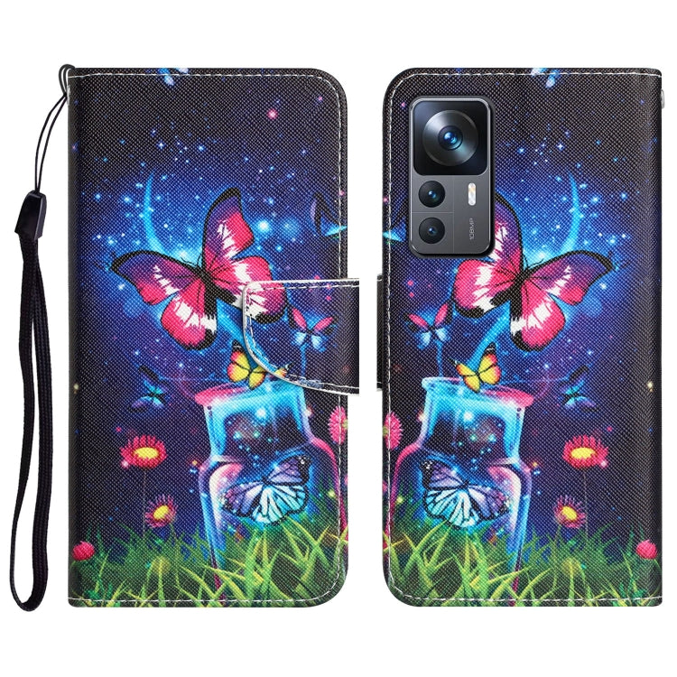 Colored Drawing Leather Phone Case, For Xiaomi 12T / 12T Pro / Redmi K50 Ultra