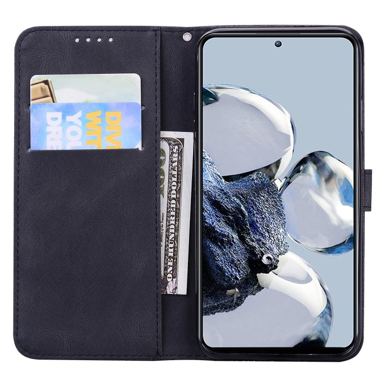 Retro Skin Feel Butterflies Embossing Horizontal Flip Leather Phone Case, For Xiaomi 12T / 12T Pro / Redmi K50 Ultra