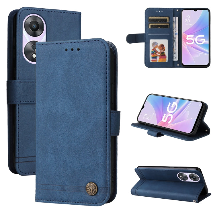Skin Feel Life Tree Metal Button Leather Phone Case, For Huawei nova 10 SE, For Huawei nova 10, For Huawei nova 10 Pro, For OPPO A58 5G