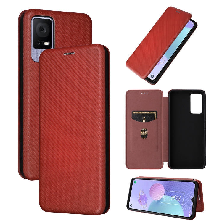 Carbon Fiber Texture Flip Leather Phone Case, For OPPO Reno9 / Reno9 Pro 5G, For TCL 40 R 5G, For TCL 40SE, For TCL 405